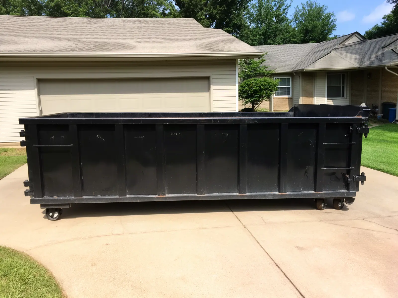 Roll-off dumpster from Manny's Mandan Dumpster Rental in Mandan, ND